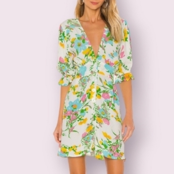 Faithful the Brand Caliente Mini Dress In Ilona Floral Print - Picture 3 of 10